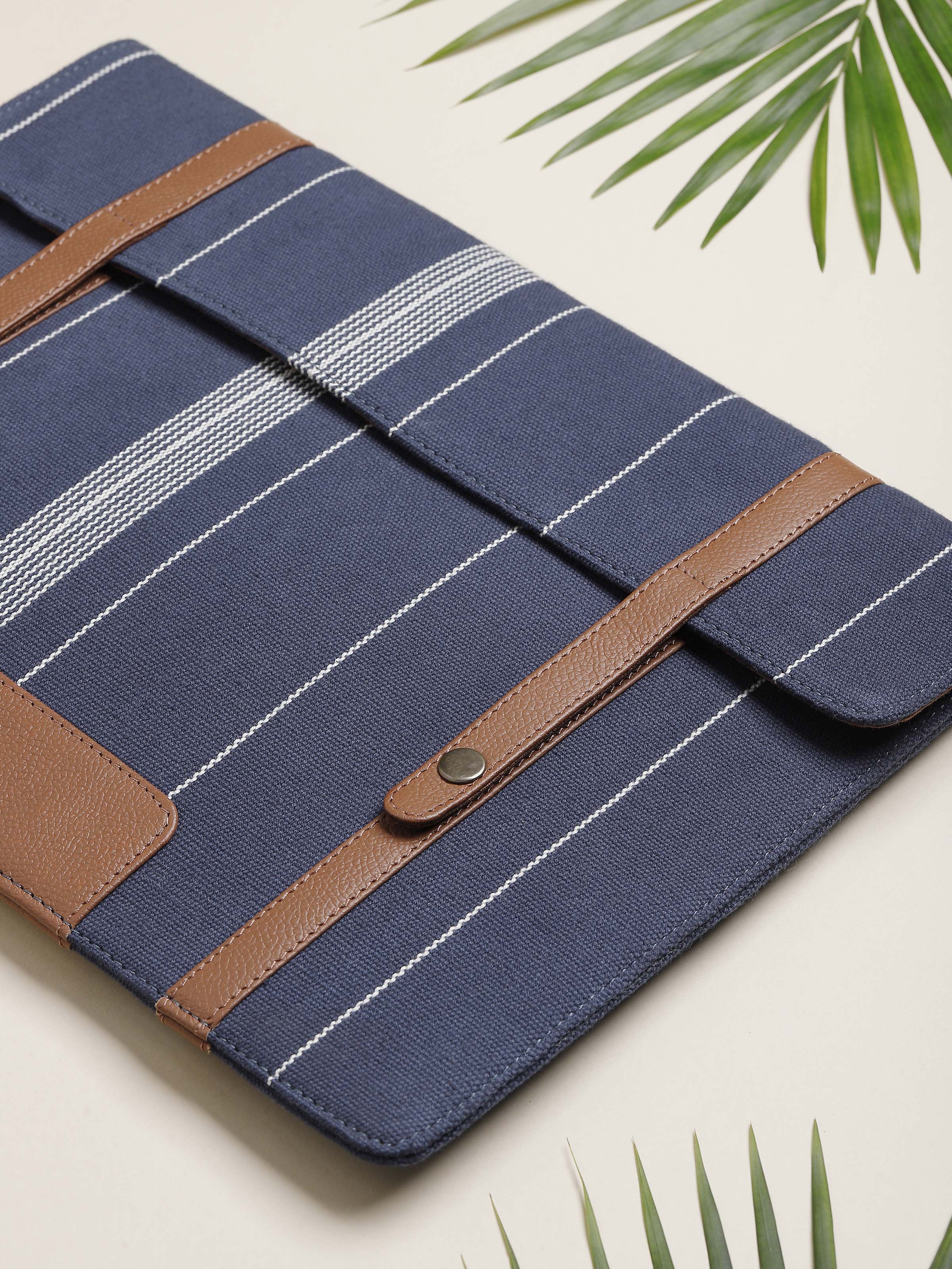 Blue Handloom Cotton iPad Sleeve