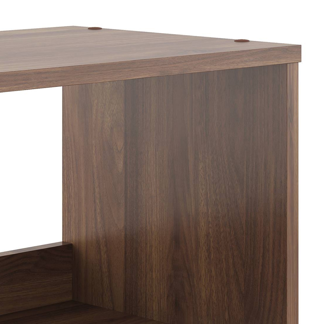 Megan Engineered Wood Bookshelf in Classic Walnut Finish