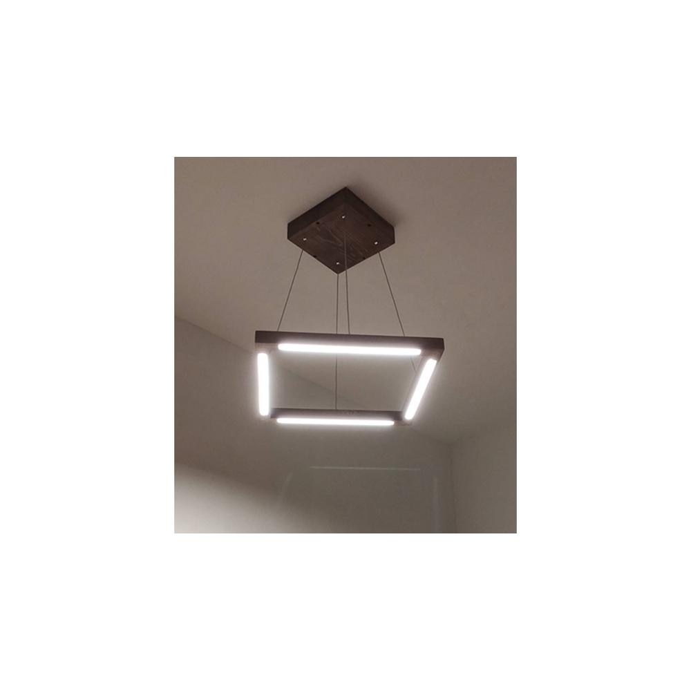 Atrium Brown Solid Wood Single Hanging Light