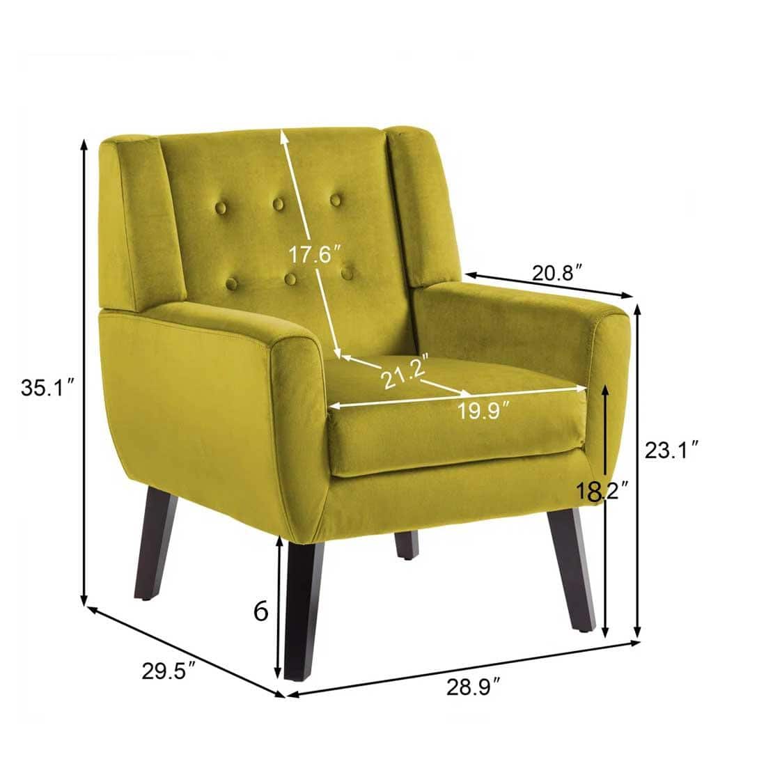 Derel Accent Chair in Mint Green Colour