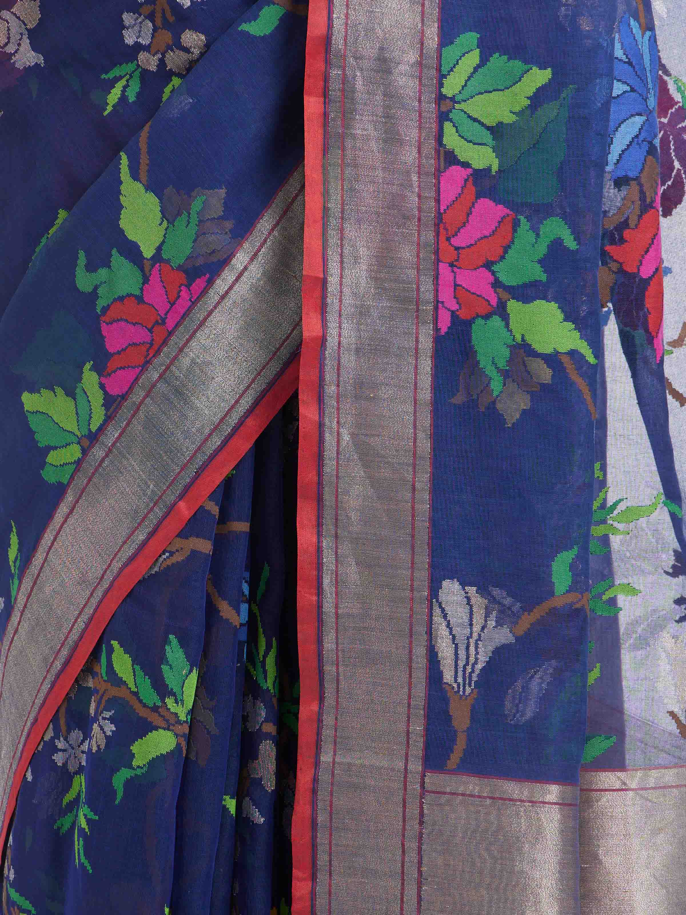 Cotton Awadh Jamdani Banarasi Saree
