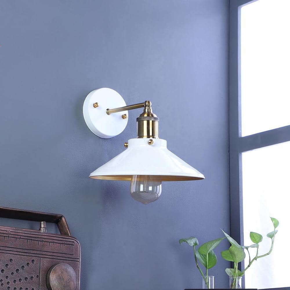 Nora White Metal Wall Light