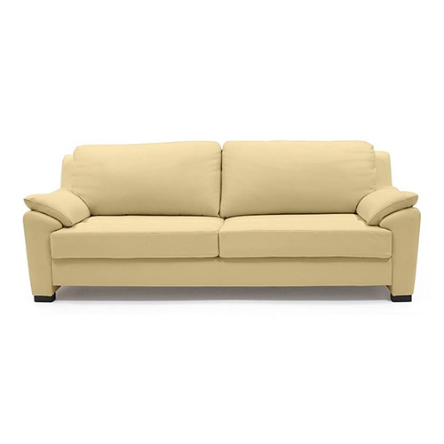 Farina 3 Seater Half Leather Sofa in Cream Colour