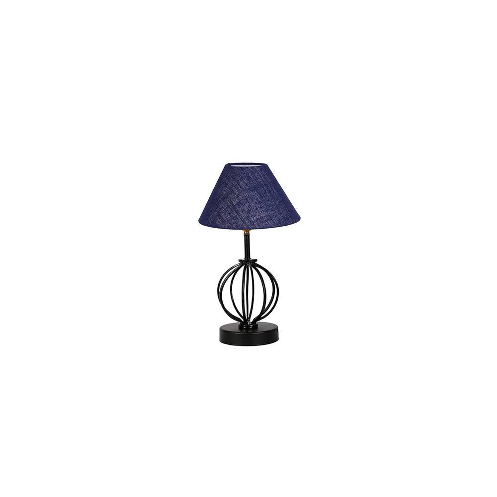 Cali Blue Jute Table lamp with Iron Base