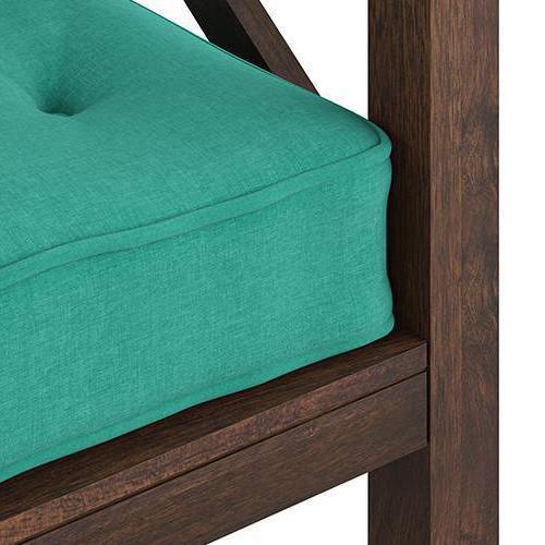 Farmone 2 Seater Wooden Sofa (Lagoon Green)