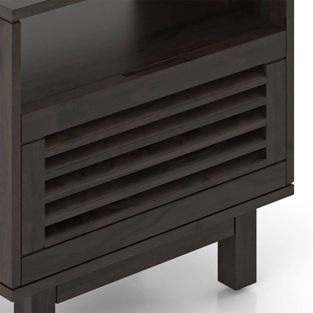 Cambry Solid Wood Bedside Table In American Walnut Finish