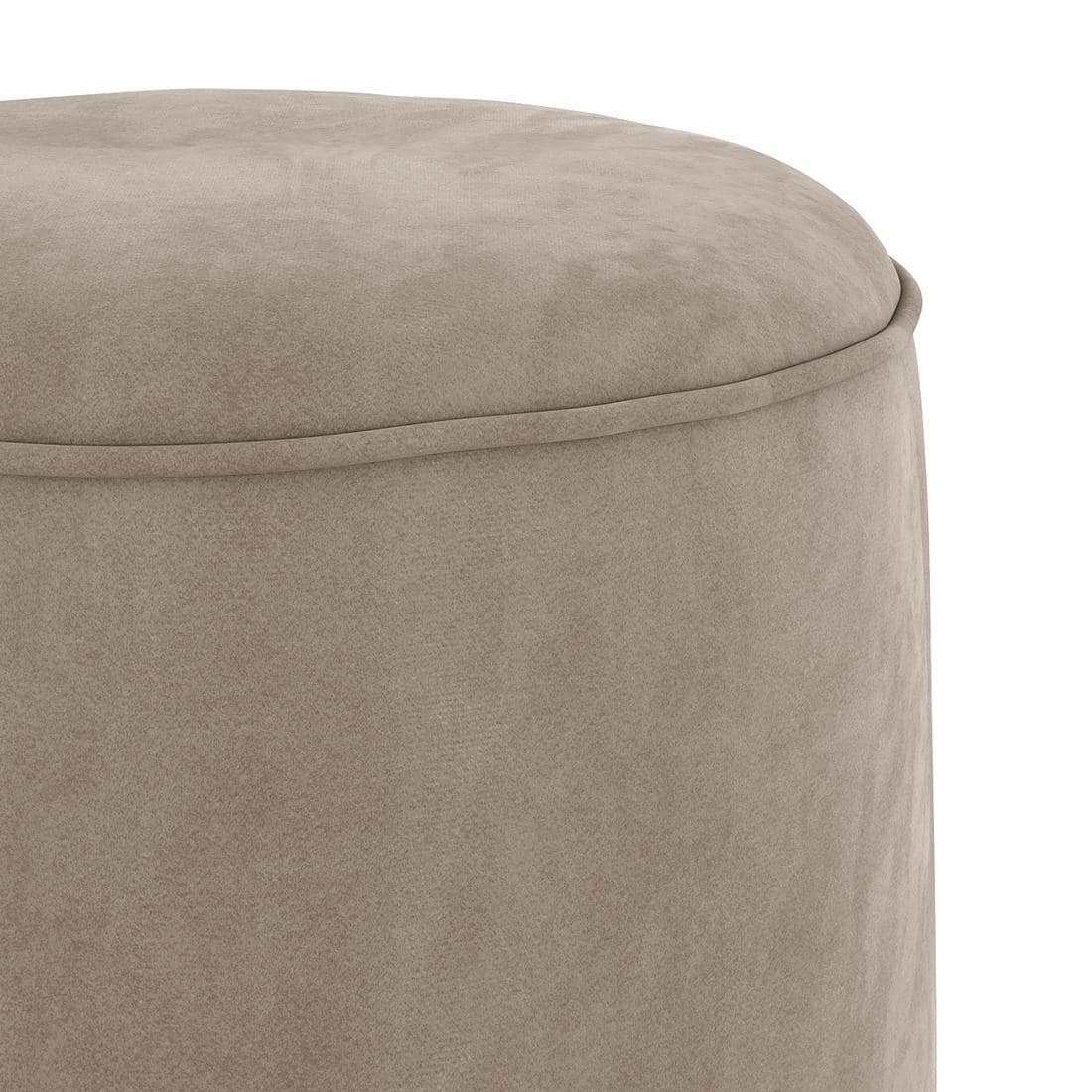 Toledo Upholstered Puffy in Beige Colour