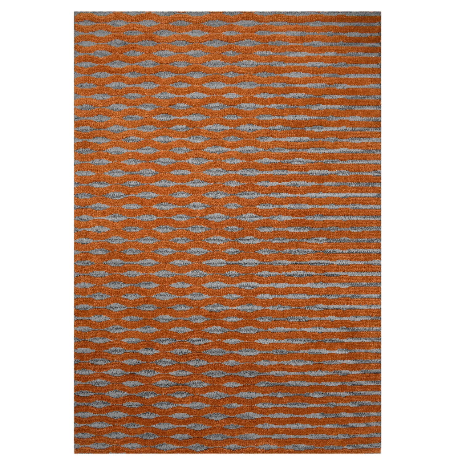 Multicolor Abstract Machine Made Polyester 5 X 7 Feet Carpet