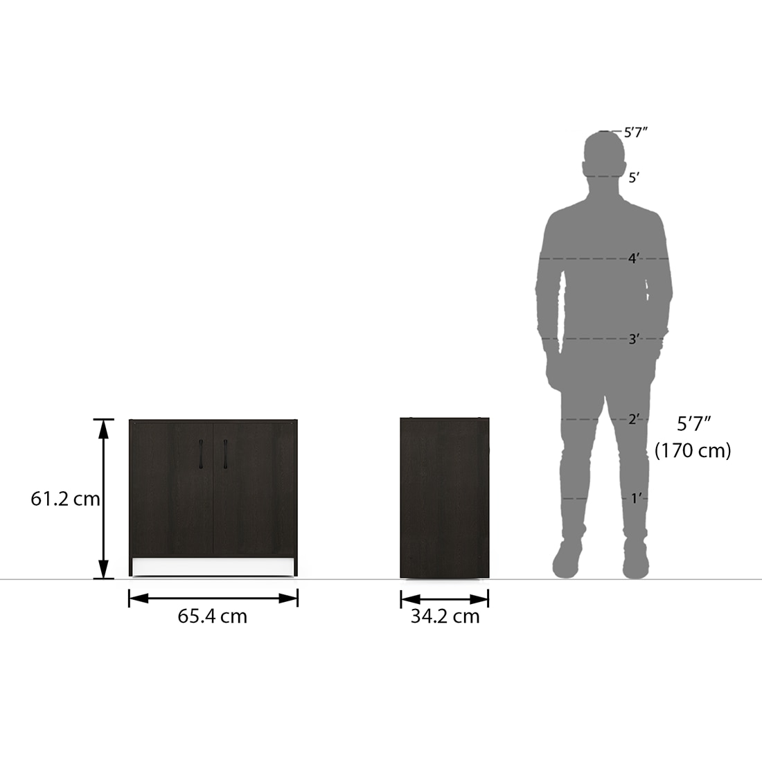 Levi Shoe Rack in Dark Wenge Finish