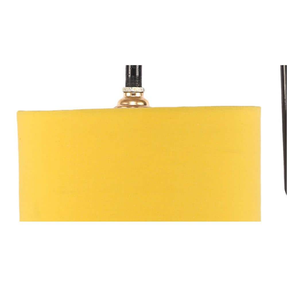 Leila Yellow cotton Shade Iron Table Lamp