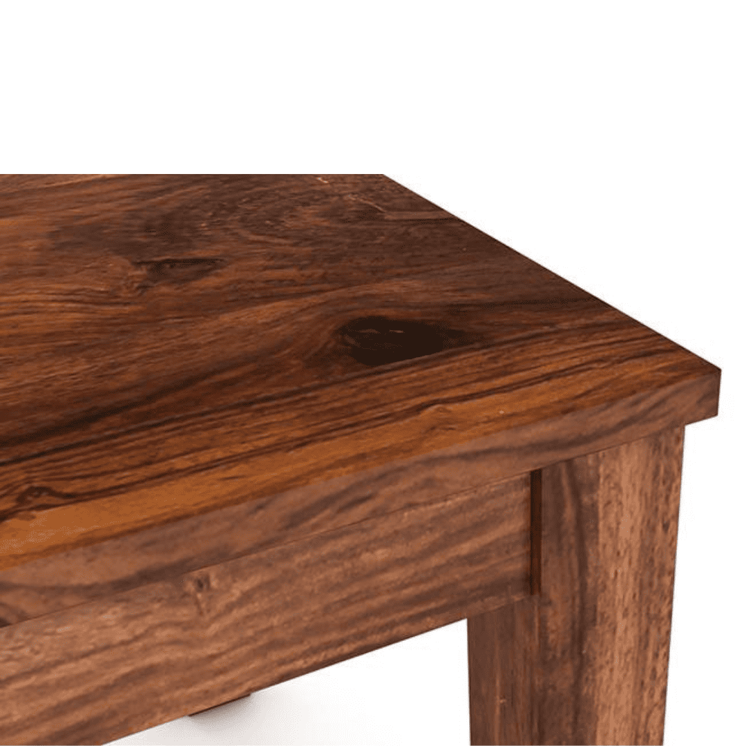 Arabia Xl Storage 6 Seater Dining Table In Teak Finish