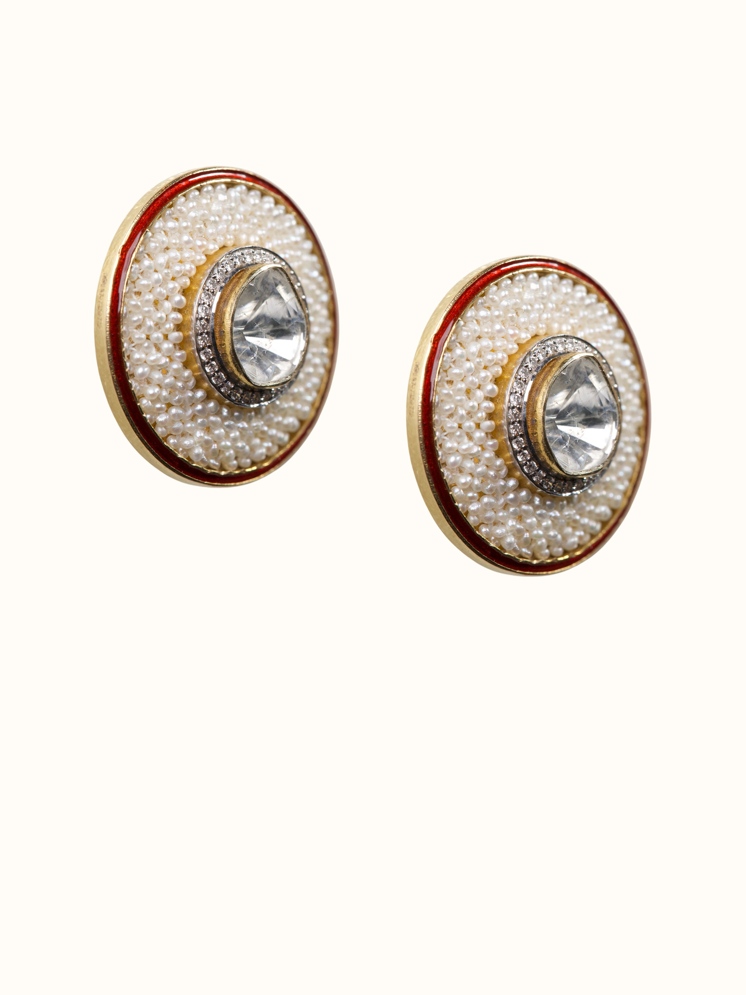 Dank Polki 14 Karat Studs