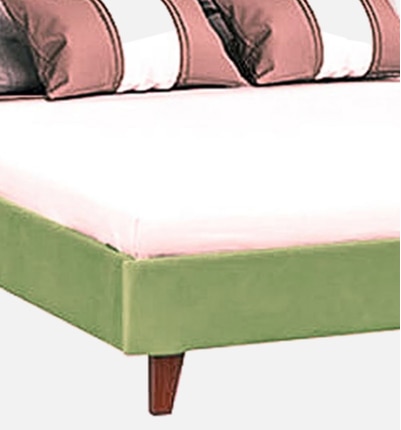 Eliana Engineered Wood Queen Size Non Storage Bed In Provincial Teak Finish