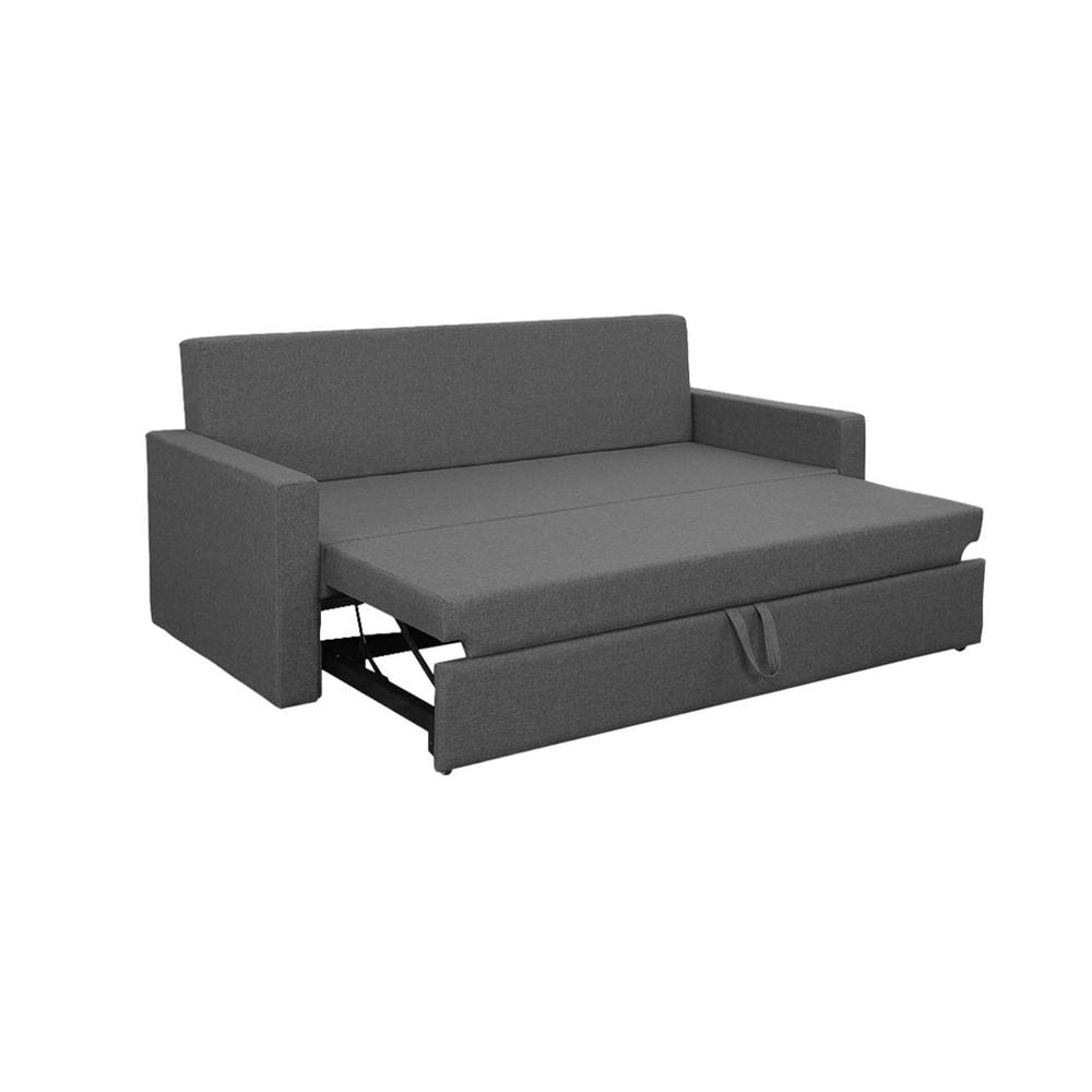 Akron 3 Pull Out Sofa Cum Bed In Dark grey Colour