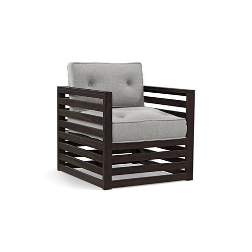 Raymond Wooden Sofa - American Walnut Finish (Vapour Grey) (Custom Set - Sofas : 0001; Standard Set - Sofas : none; Finish : american walnut; Sofa Material : fabric; Sofa Size : regular; Sofa Type : regular; Colour : vapour grey)