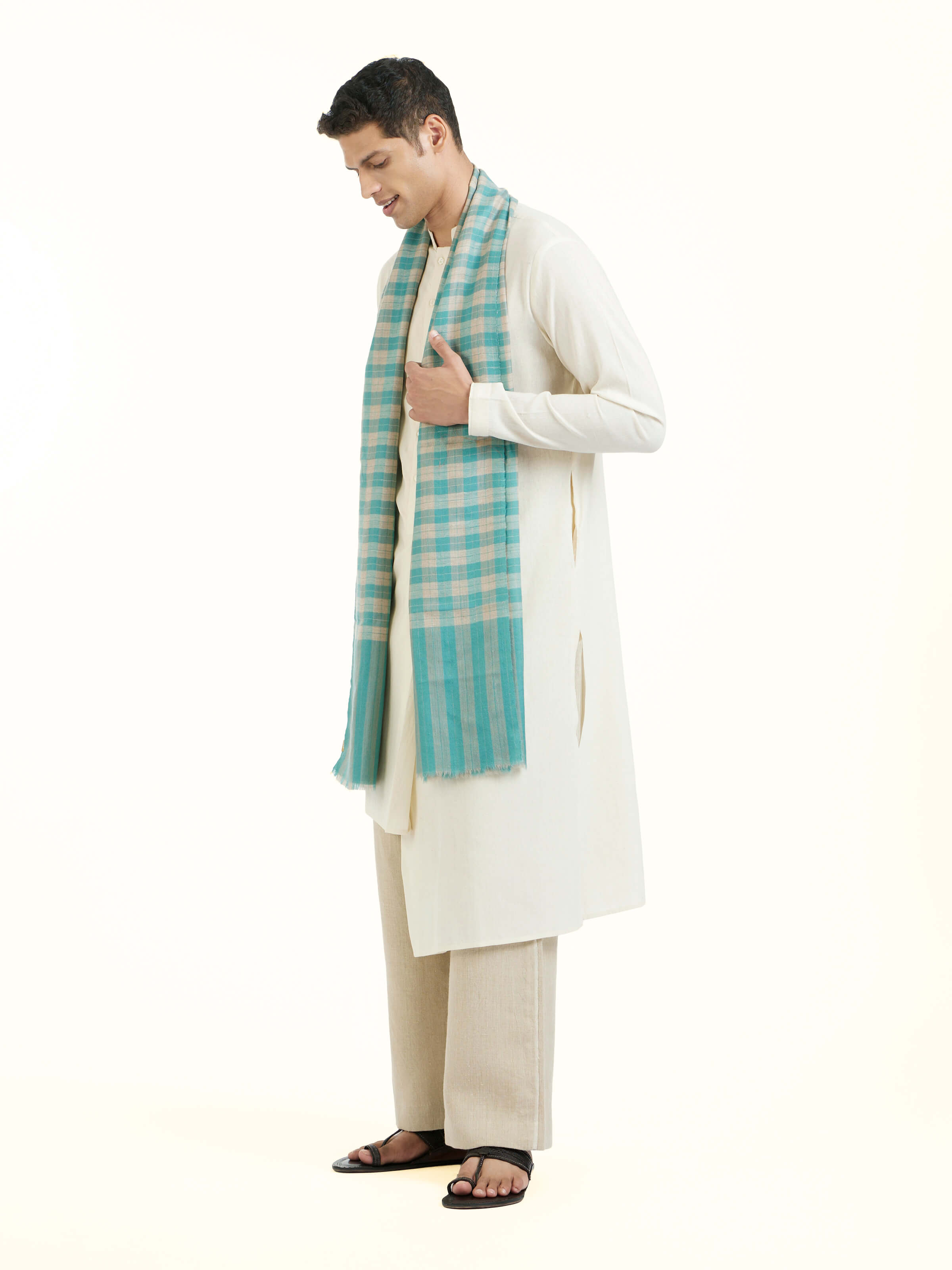 Aqua Cashmere Stole