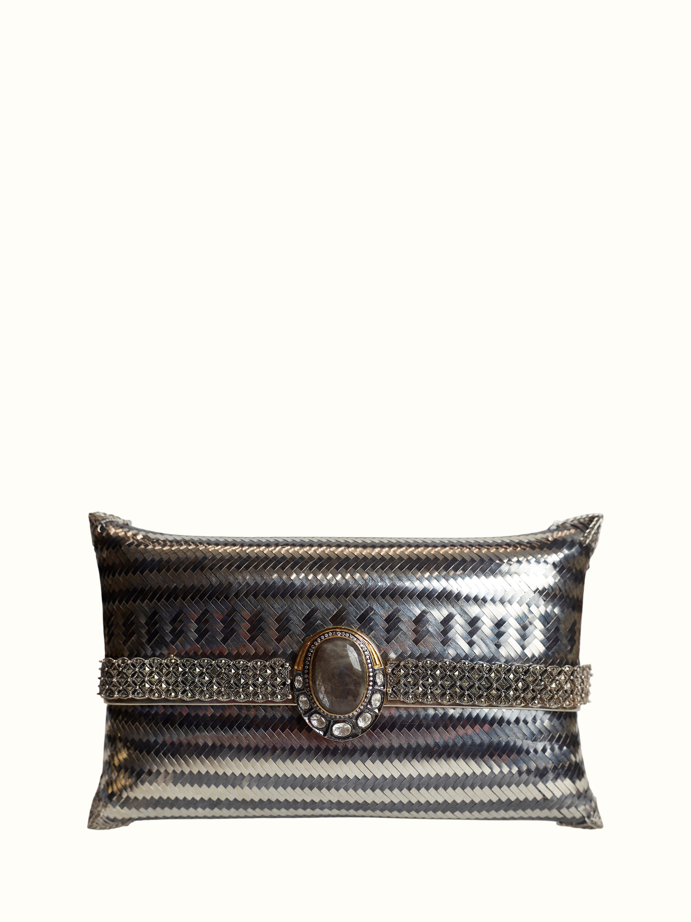 Front view of Silver Smithing Clutch