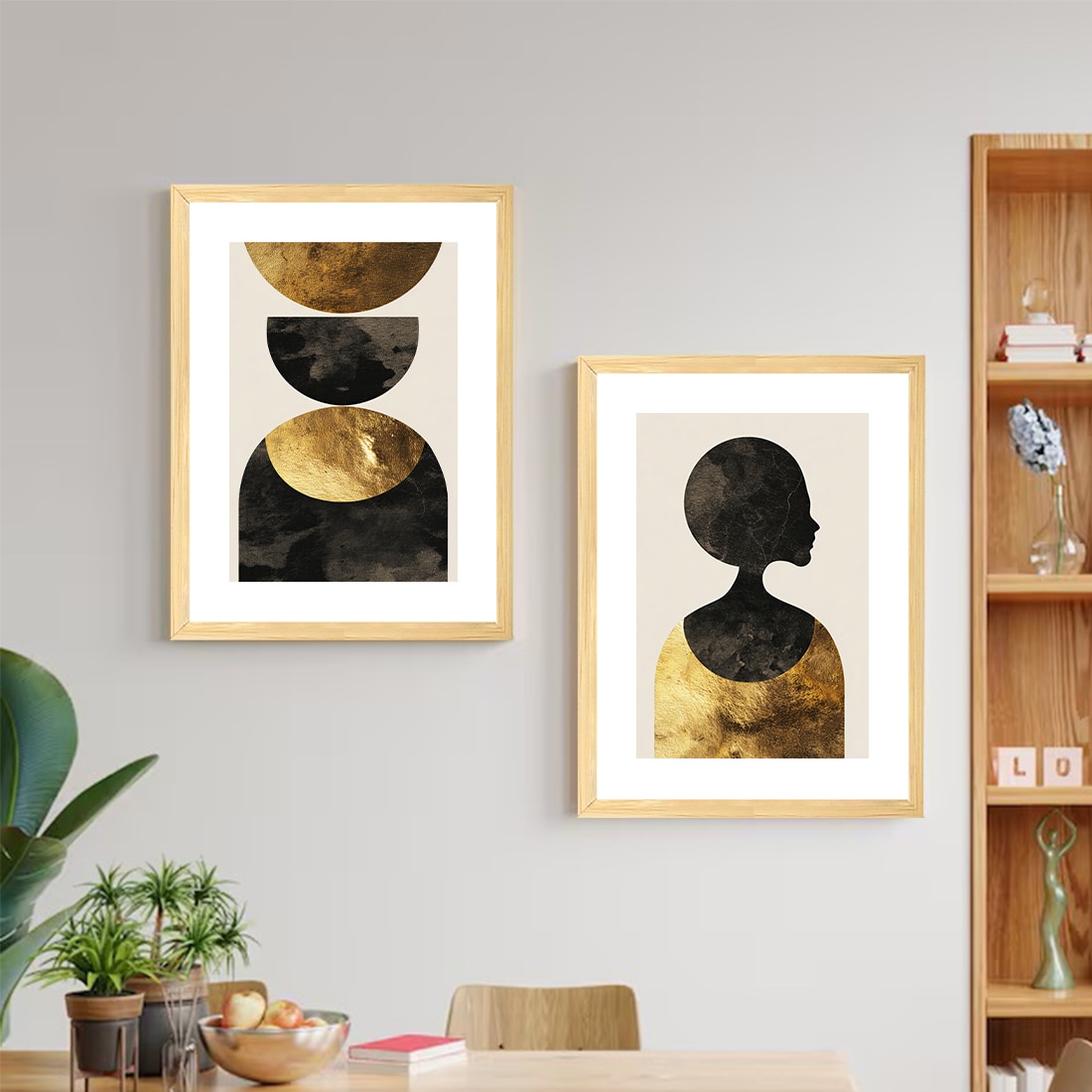 Boho Face Set of 2 Framed Posters Wall Art Decor 45x60 cm - Art Street