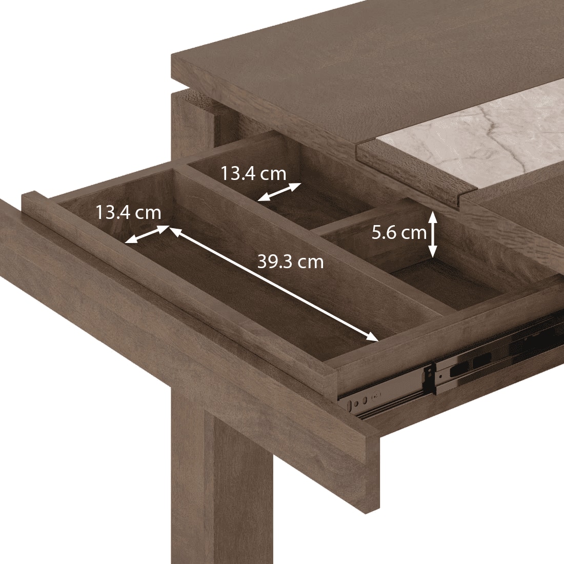Atlas Crest Storage Solid Wood 4 Seater Dining Table With Atlas Dining Chair Set