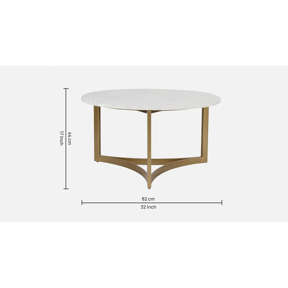 Verona Marble Coffee Table In Gold Finish