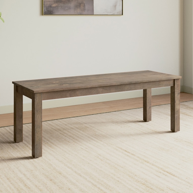 Atlas Solid Wood Bench In Danish Walnut Finish