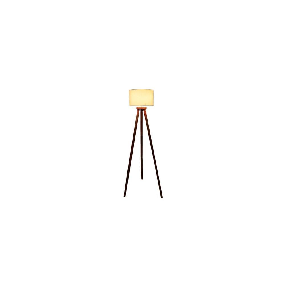 Xander White Cotton Shade Floor Lamp