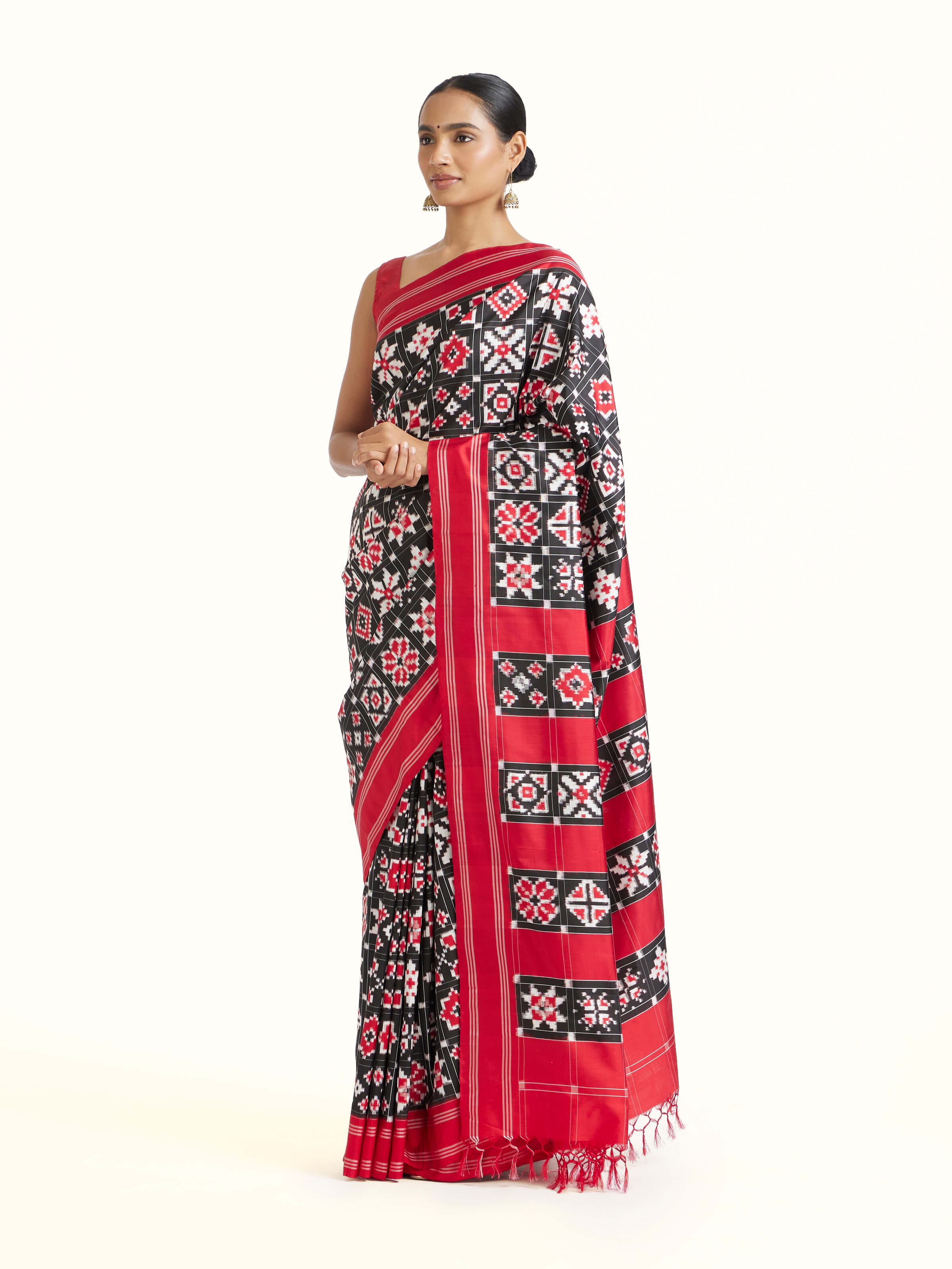 Black Telia Rumal Ikat Saree