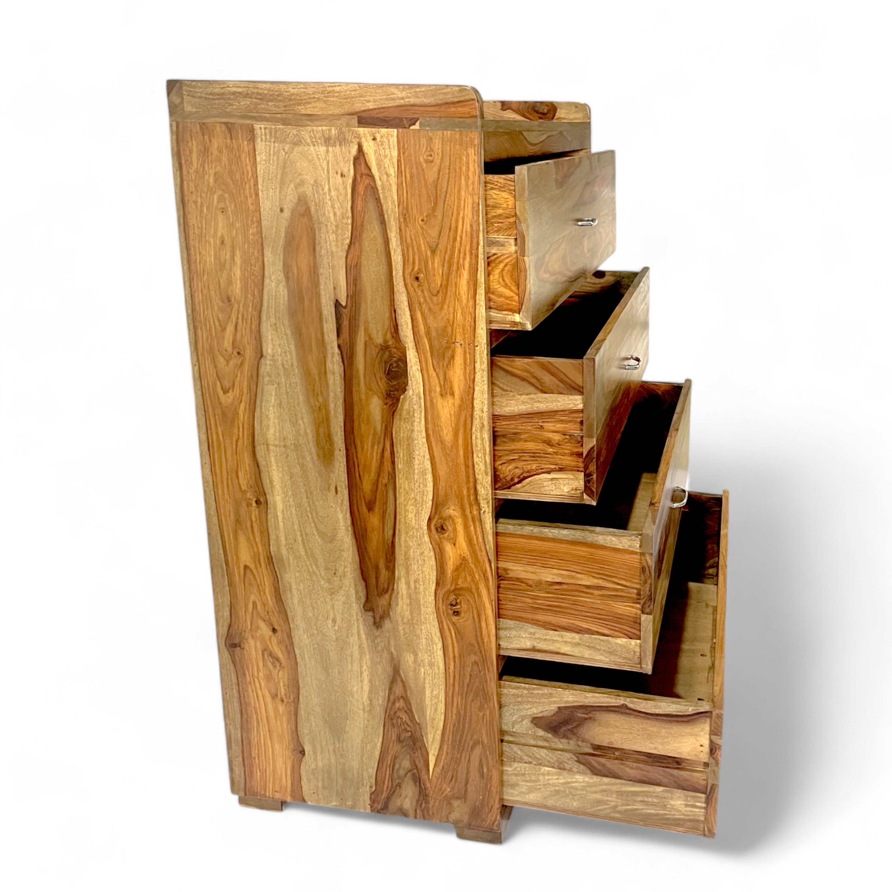 Elder Sheesham Wood Chest of Drawers in TEAK FINISH