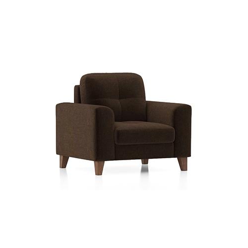 Verona Premium 1 Seater Fabric Sofa in Dark Earth Colour