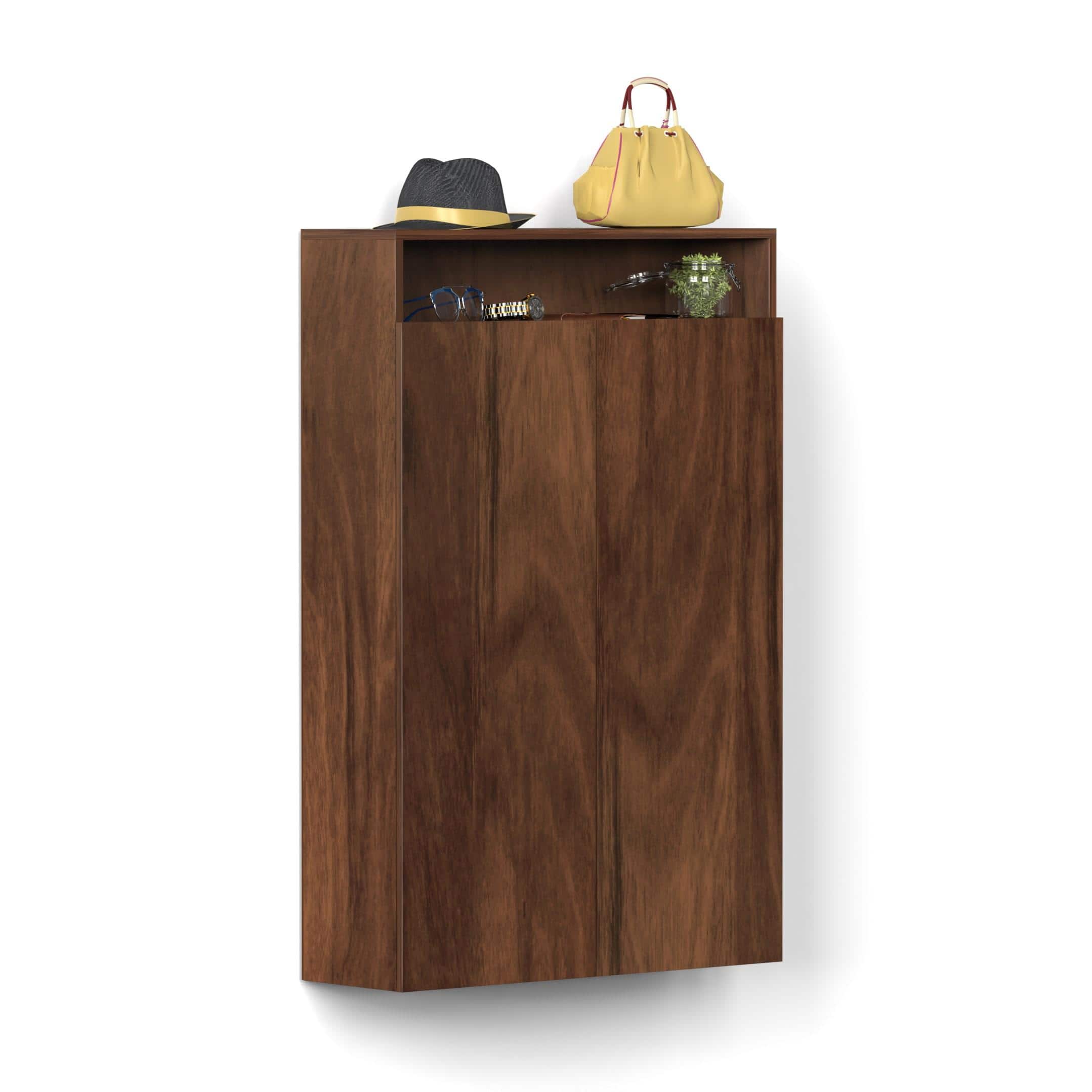 Whartin Engineered Wood Shoe Rack In Brown Maple Finish