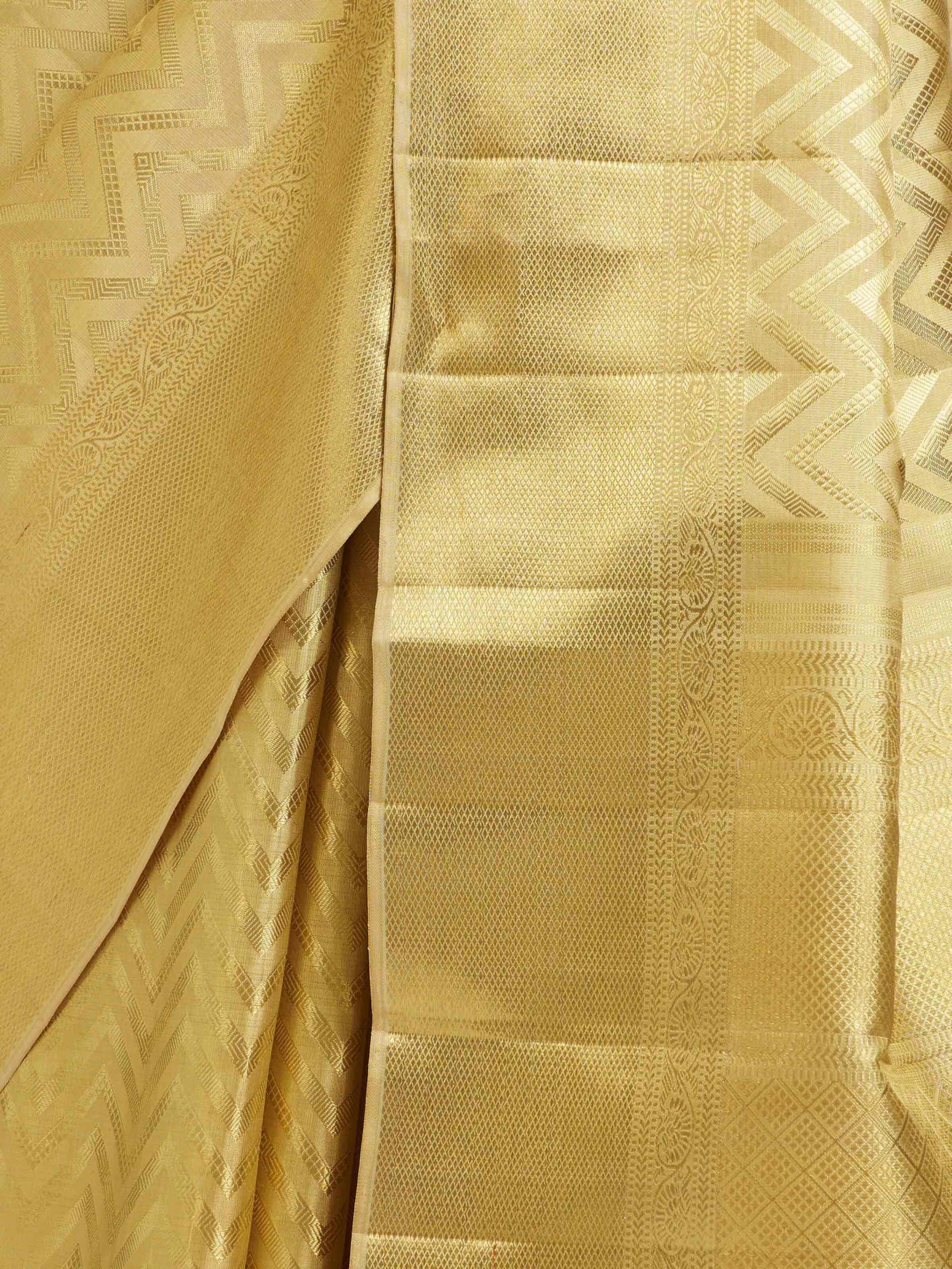 Gold Kancheepuram Silk Zari Saree