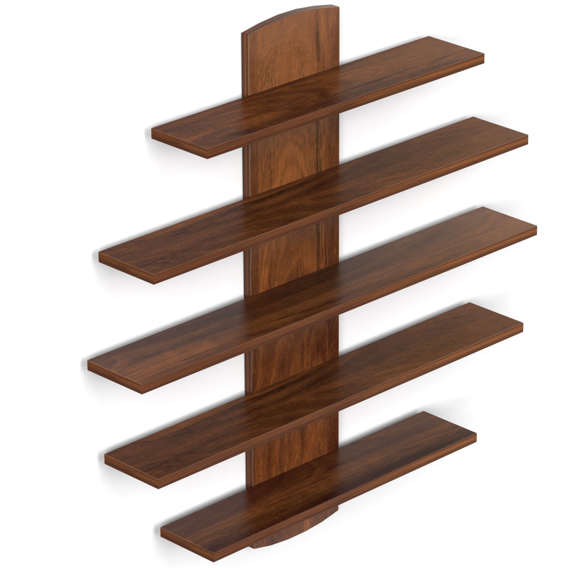 Caselle Engineered Wood Bookshelf with Brown Maple finish