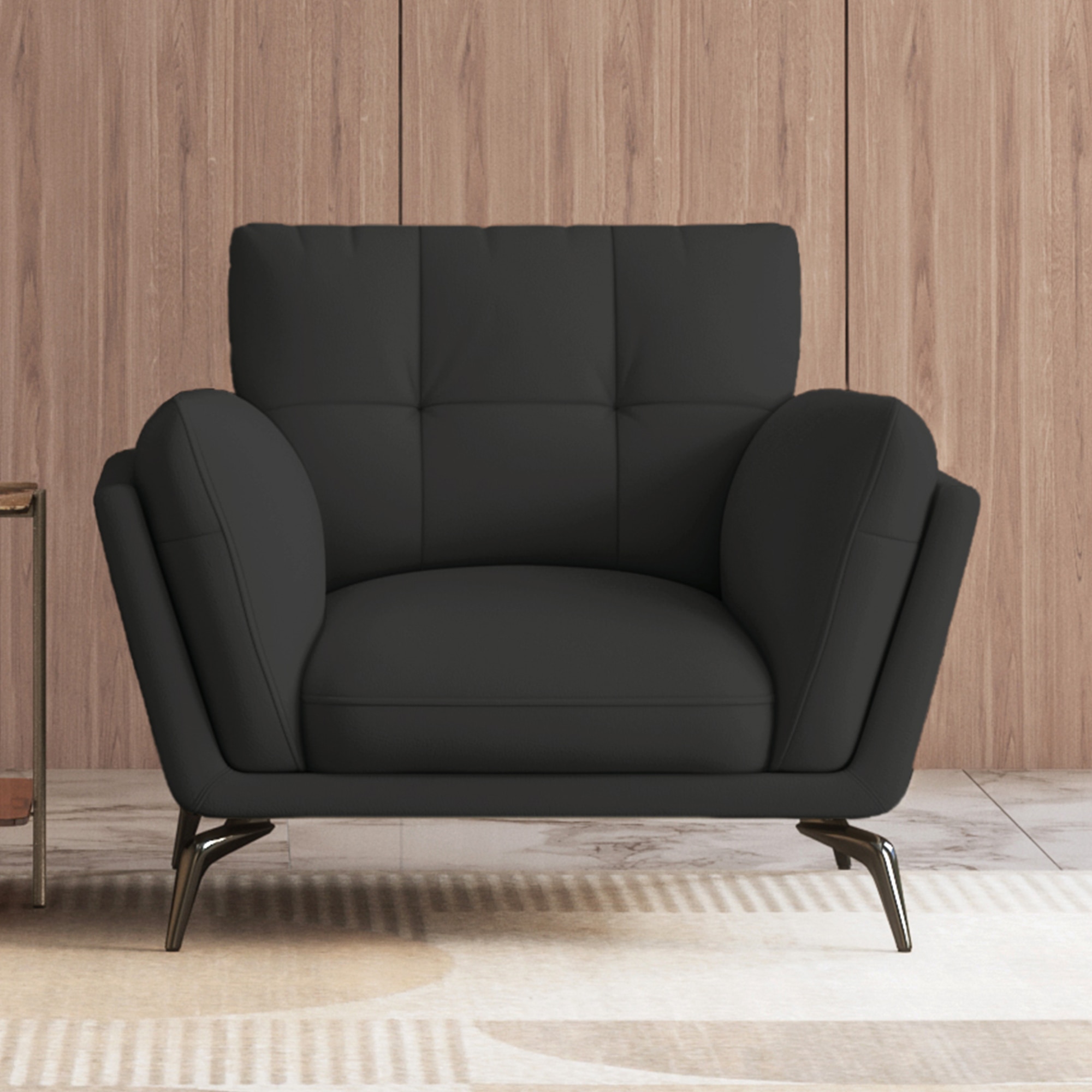 Vetra 1 seater Leather sofa in Slate Grey