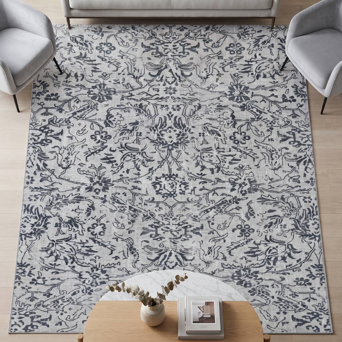 Neulooms Handloom Knotted Reversible Flatweave Area Rug Olive Green or Ivory 9x12