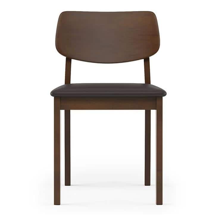 Matteo 4 Seater Dining Table Finish - Dark Walnut with of 4 lawson dinig chairs