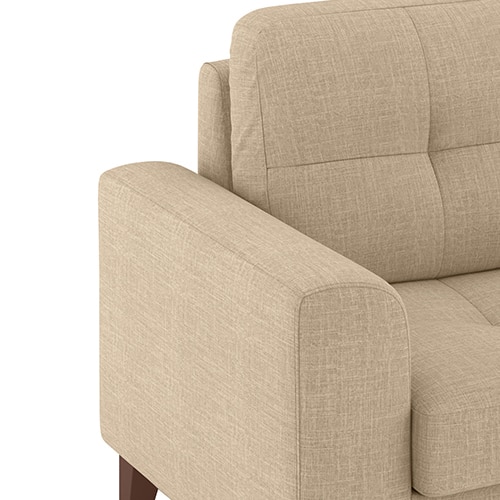 Verona Luxe 3 Seater Fabric Sofa in Sandshell Beige Colour