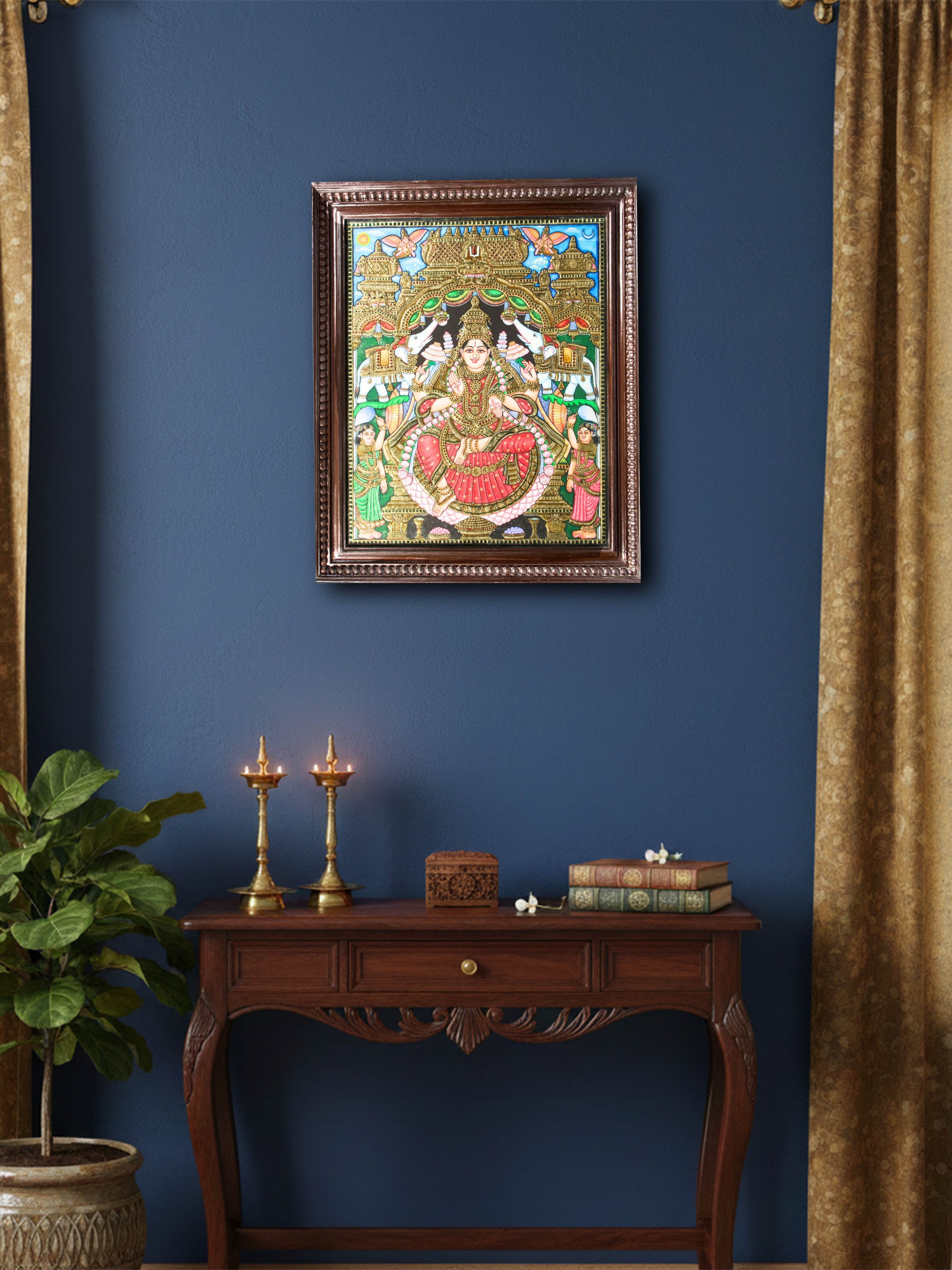 Gaja Lakshmi Thanjavurntricate Painting