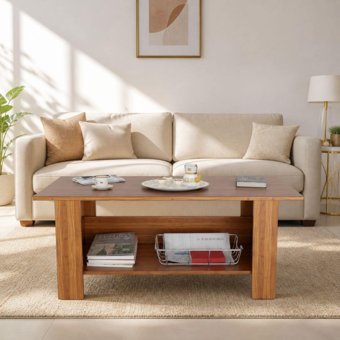 Spydercraft Gabriel Modern Coffee Table in Noce Lyon Finish - Spydercraft