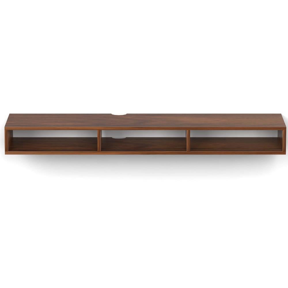 Primax Solo Engineering Wood Wall Mount TV Entertainment Unit Set Top Box Stand/TV Cabinet with Shelves for Books & Décor Display Unit, Ideal for 50 Inches (Brown Maple/DIY)