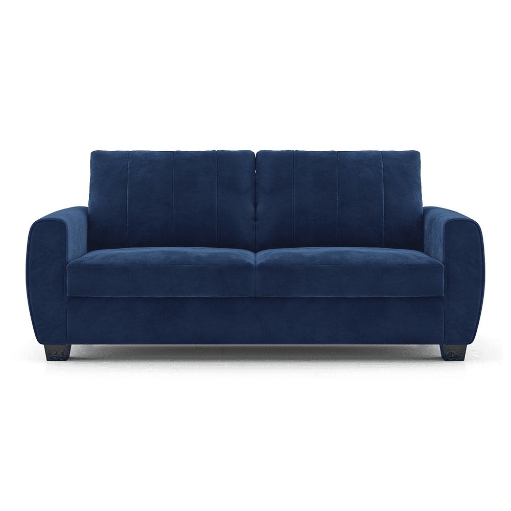 Luna 3 Seater Fabric Sofa (Marine Blue)