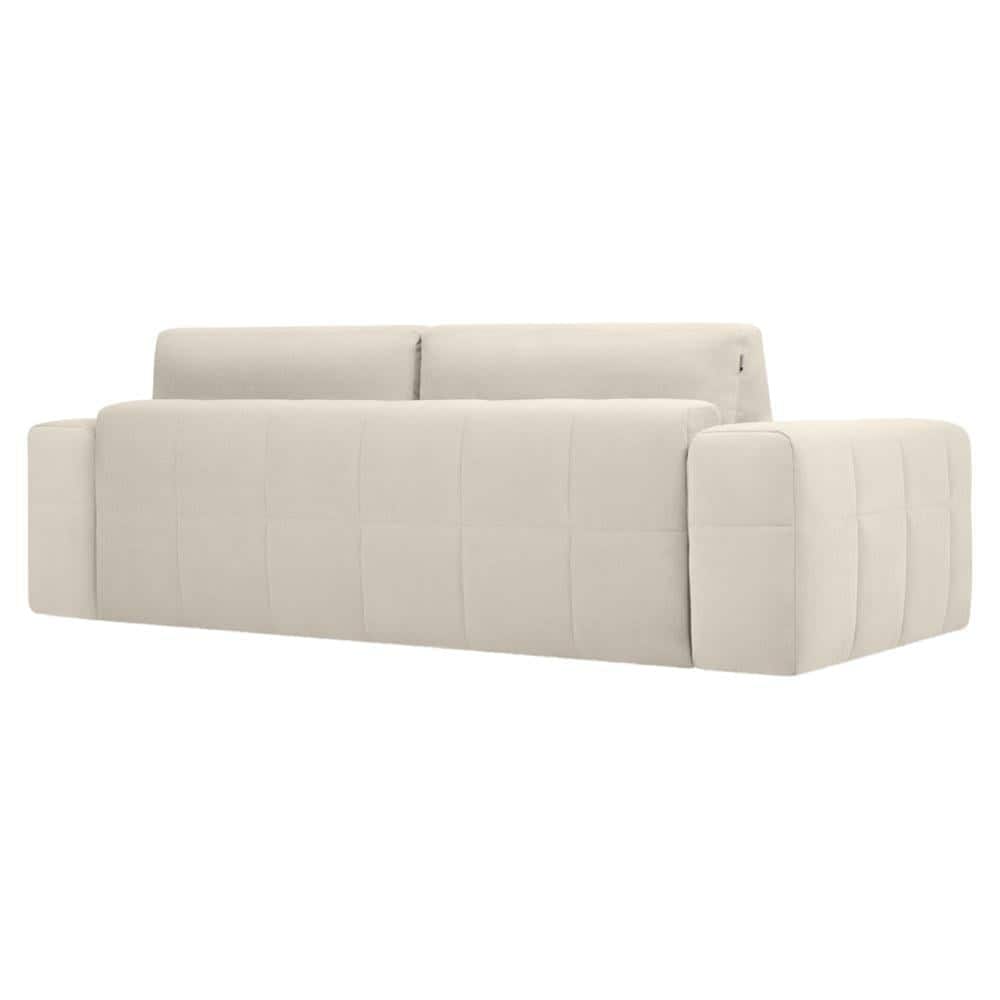 Riyab 3 Seater Fold Out Sofa Cum Bed In Cream Colour