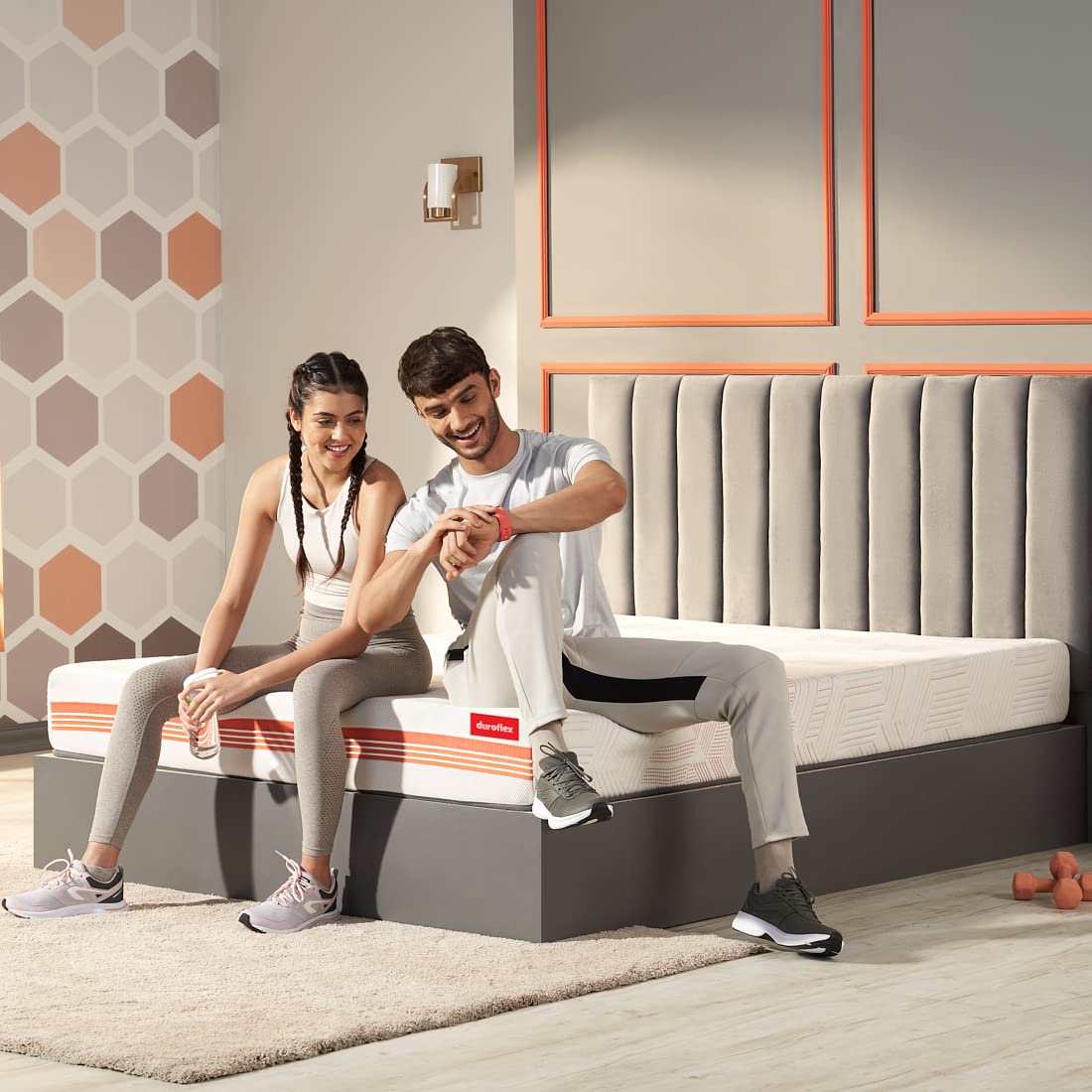 Quboid 3 Zoned NRG Layer Medium Firm Qube Cell Mattress with Zero Motion Transfer (84 x 60 in, 8 Inches)