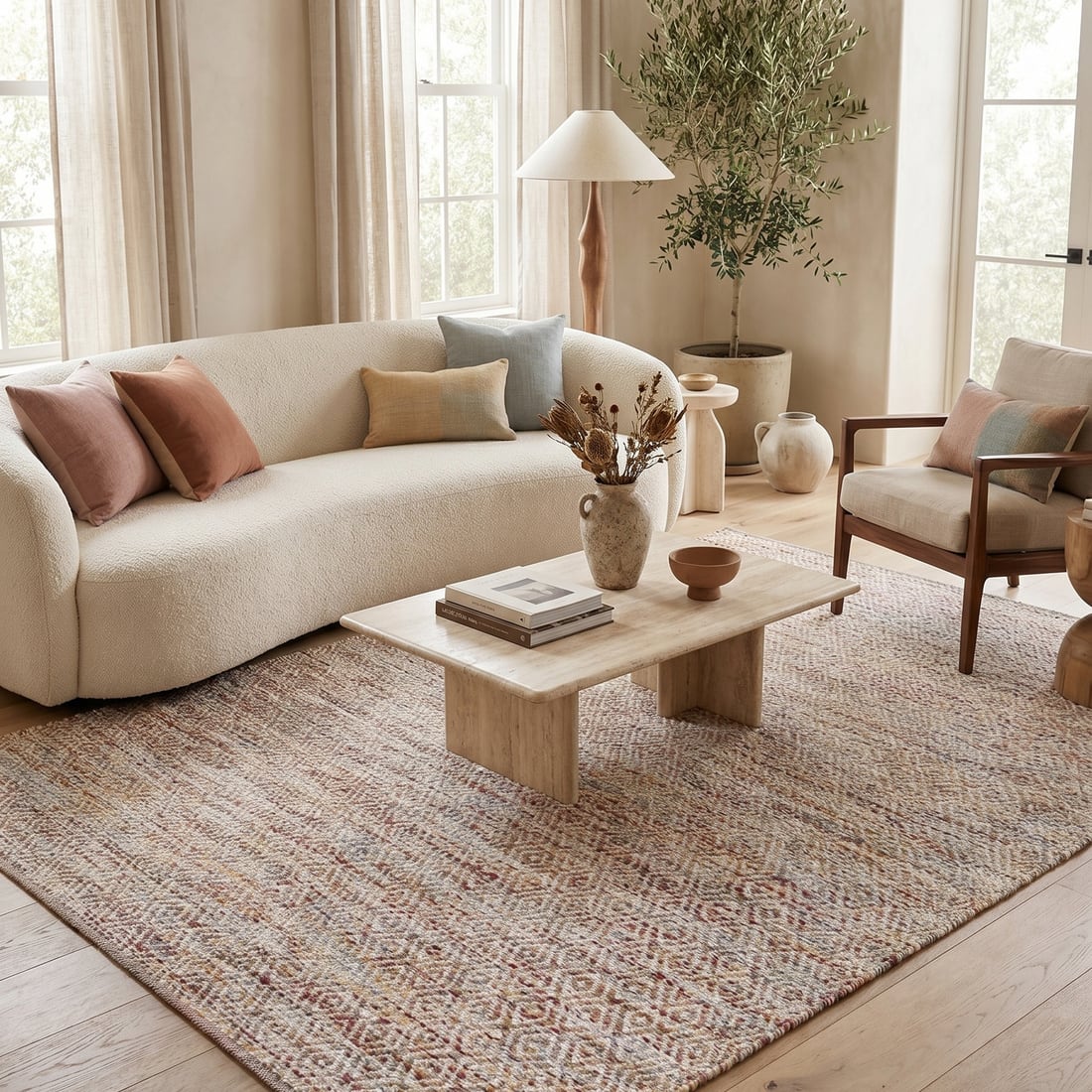 Jaipur Rugs Diamond Wool And Viscose 6x9 Feet Inky Sea And Undyed White Dhurrie Carpet