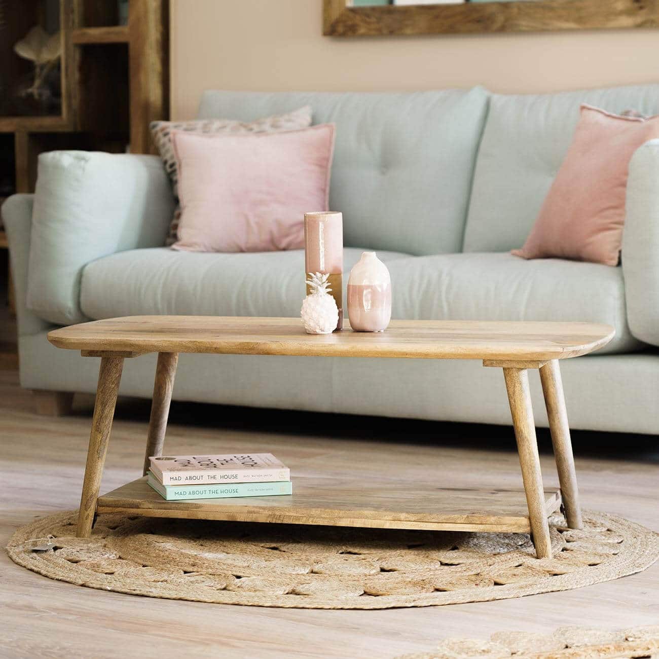 Atlantis Solid Wood Coffee Table in Mango Natural