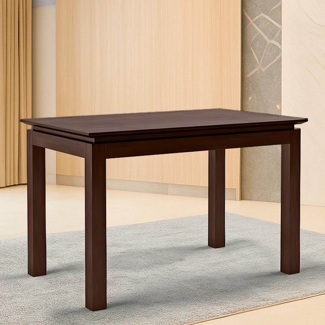 Diner 4 Seater Dining Table In Dark Walnut Finish