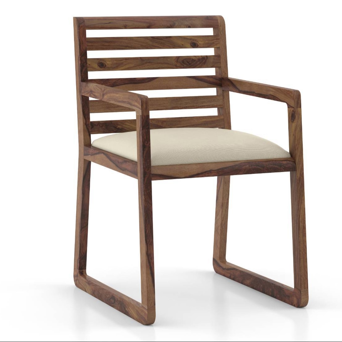 Hawley Solid Wood Study Chair In Teak finish, Color - Macadamia Brown