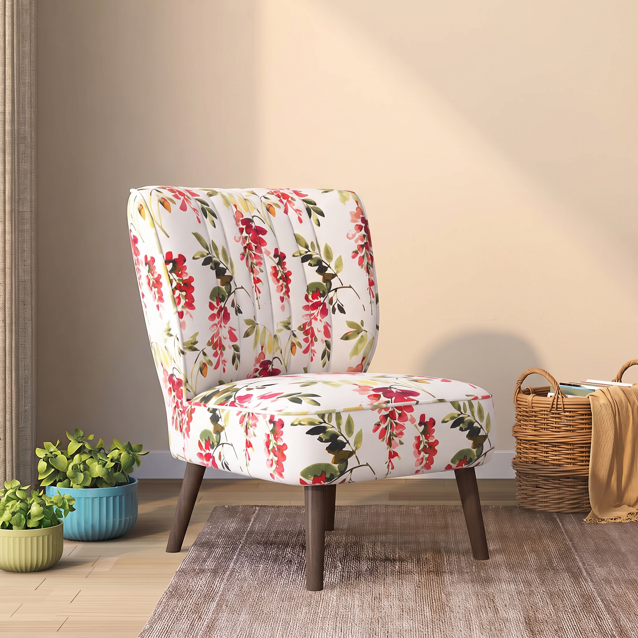 Grace Accent Chair in Caramine Cassia Color - Urban Ladder