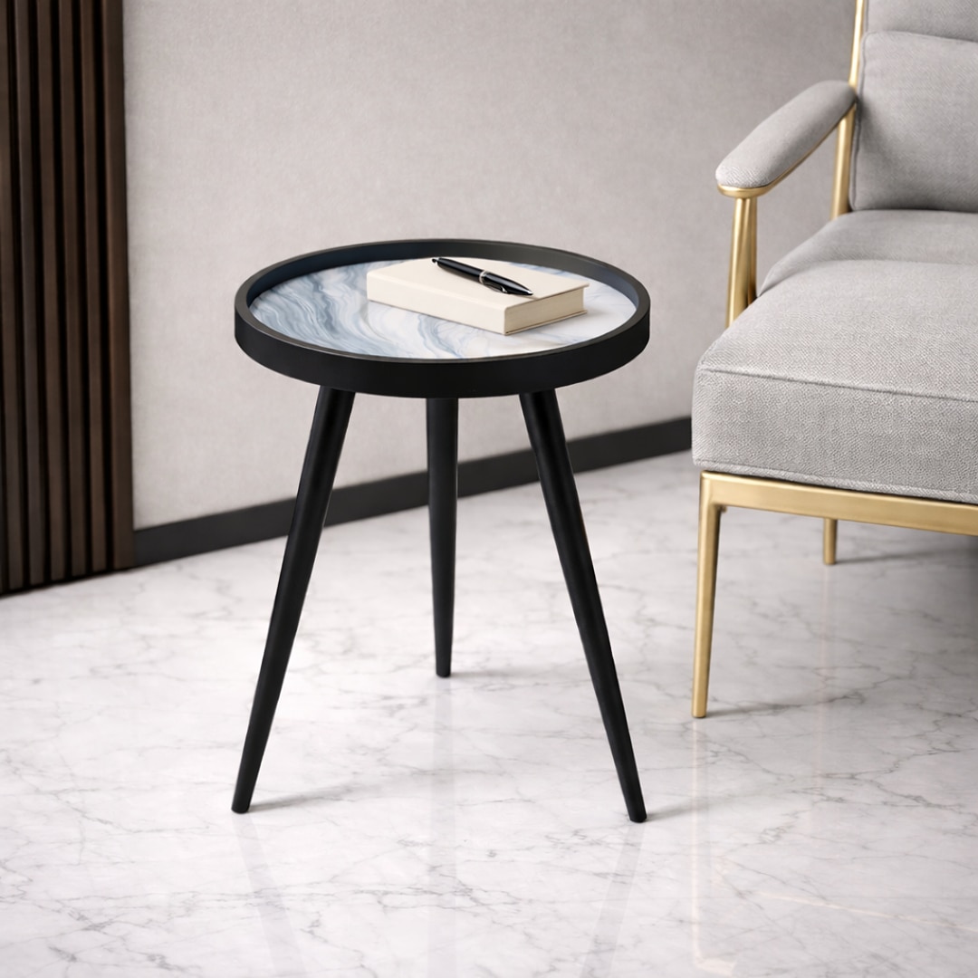 Oceara Table  Medium by De Maison Decor in Classical Design in Ocean Finish - De Maison Decor