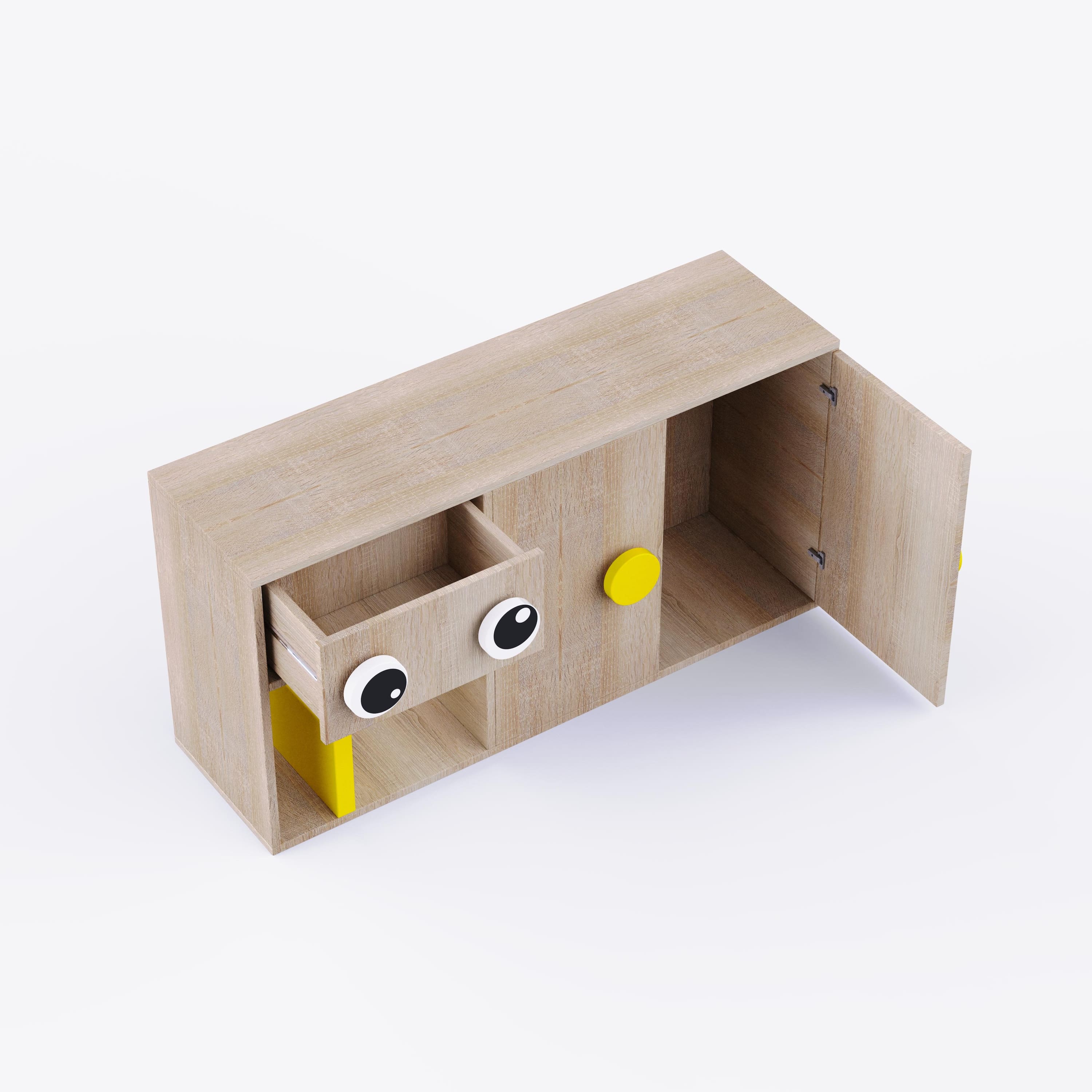 Big Nino Storage Unit In Oak Colour