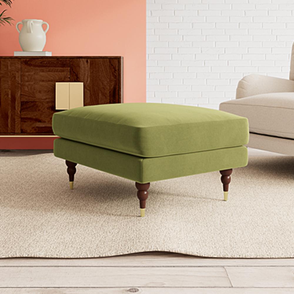 Charlbury Ottoman Color in Mint Green - Home Lifestylez